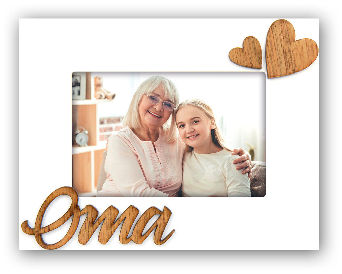 ZEP Oma 10x15 cm wit tafelfotolijst liggend formaat, van hout
