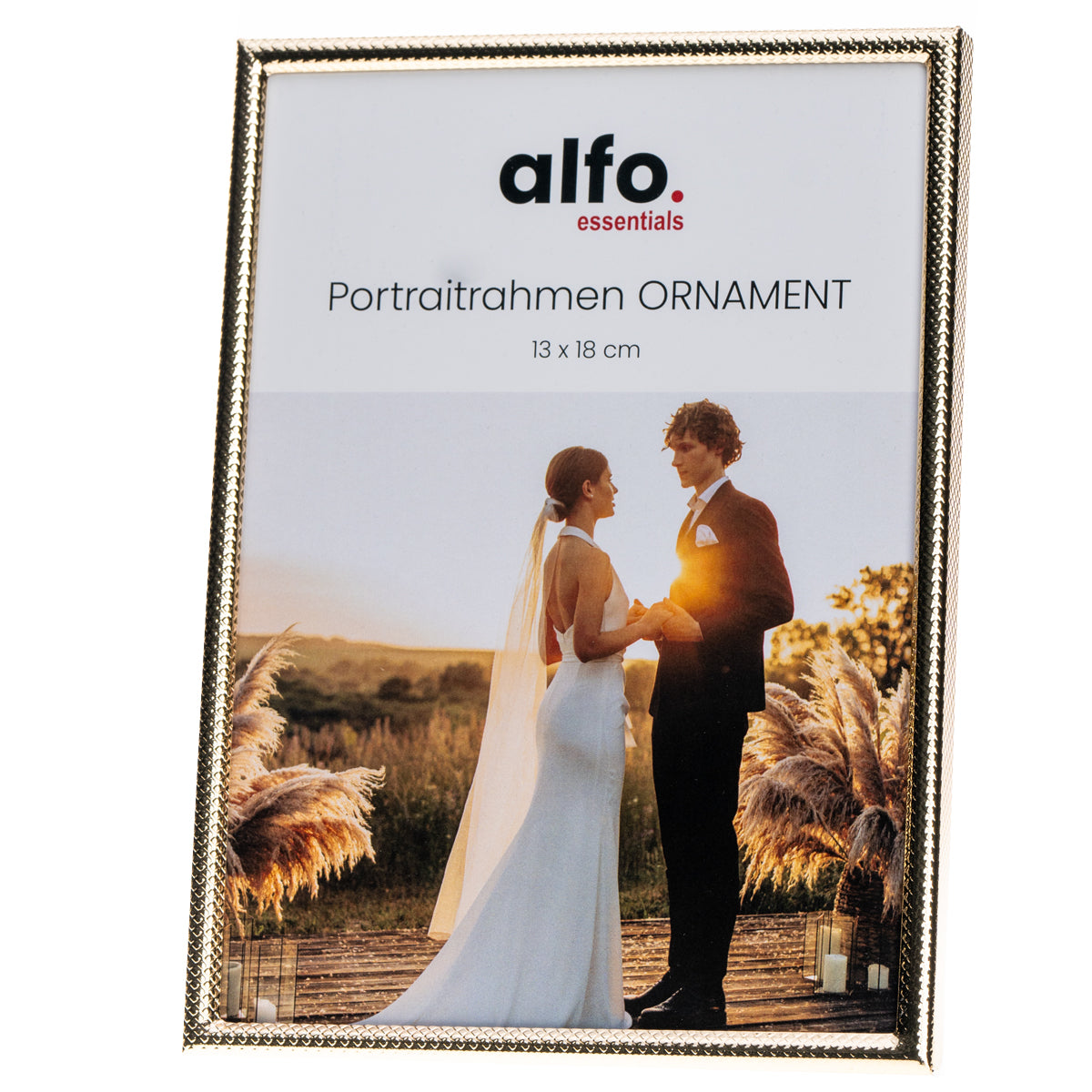 alfo. Ornament 13x18 cm warm-goud glanzend portretlijst