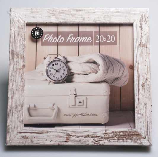 ZEP Nelson 6, 20x20 cm wit-vintage houten fotolijst