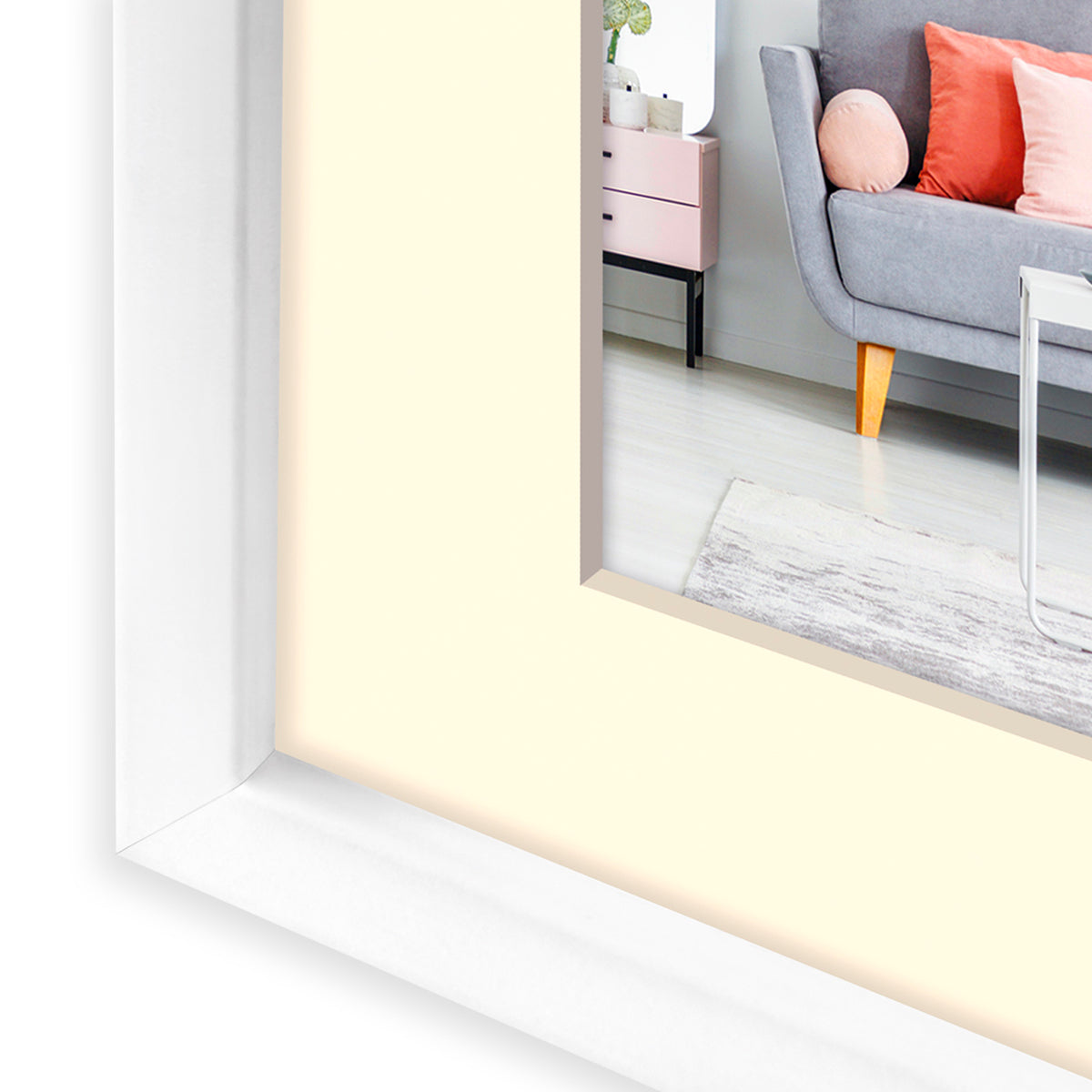 ZEP Edison 20x30 cm wit + passe-partout 15x20 cm kunststof fotolijst