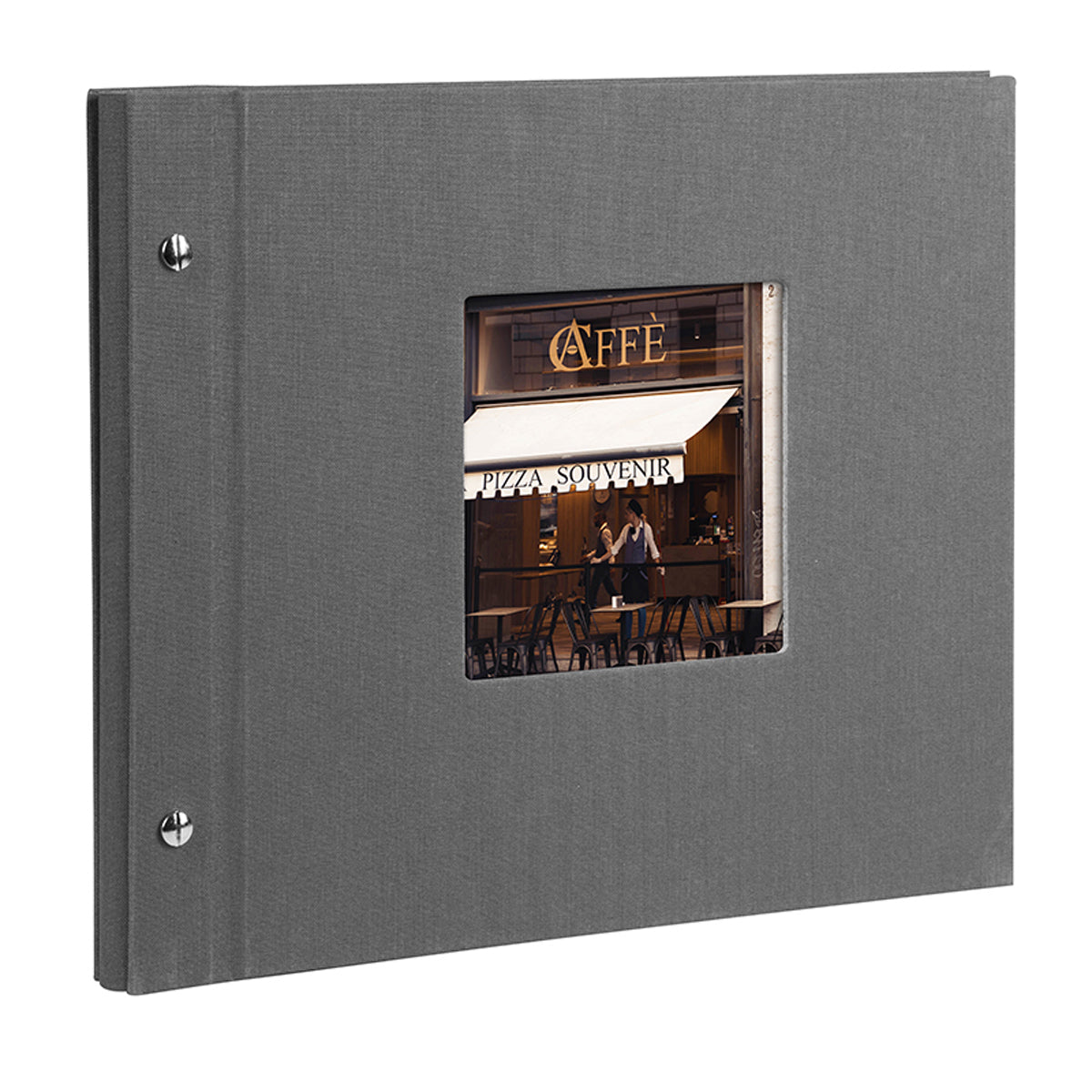 Goldbuch Bella Vista 30x25 cm, grijs met 40 zwarte pagina's, schroefalbum