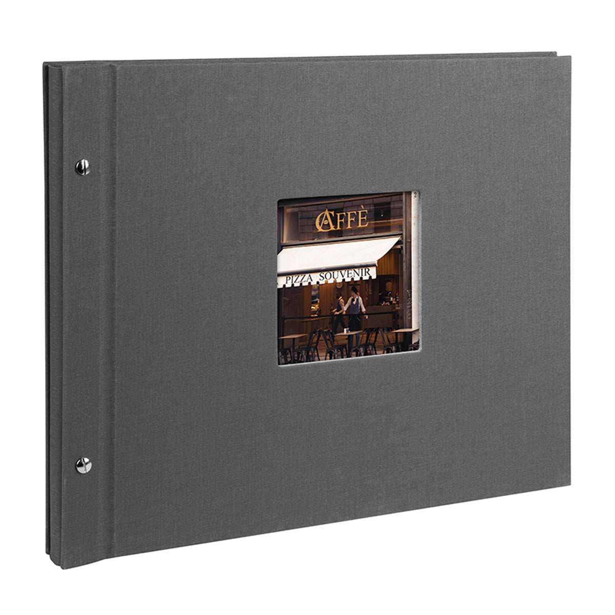 Goldbuch Bella Vista 39x31 cm, grijs met 40 zwarte pagina's, schroefalbum