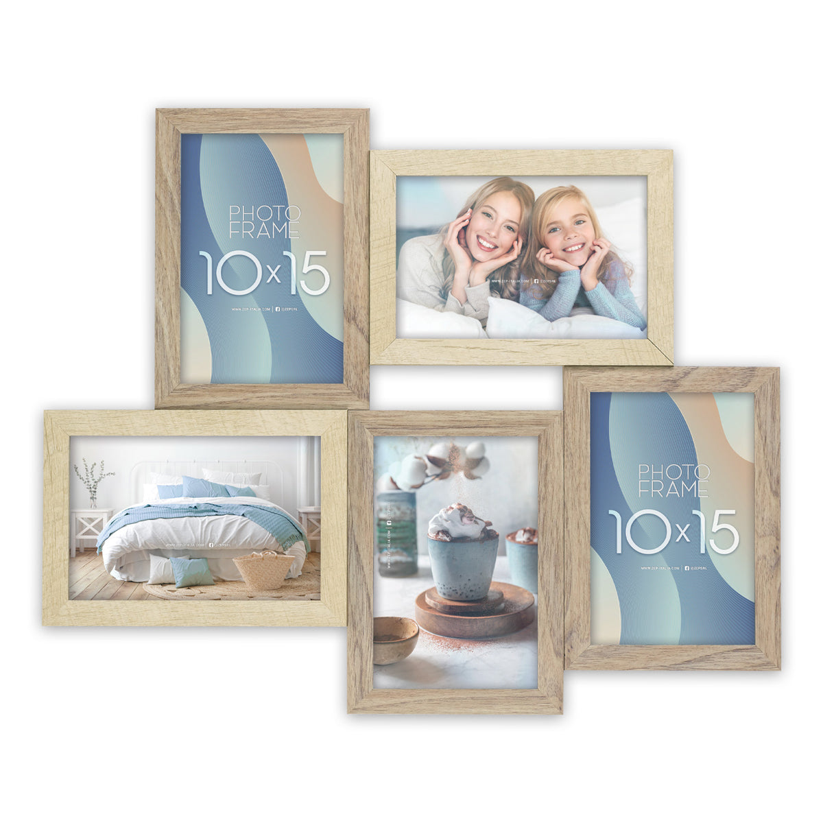 ZEP Oberg, galerielijst van hout voor 5 foto's, om op te hangen