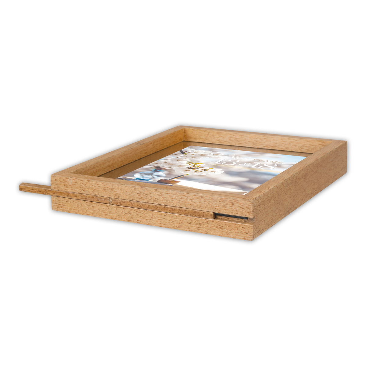 ZEP Vittel eiken, voor 2 foto's 13x18 cm, Voor- en achterzijde best., houten fotolijst