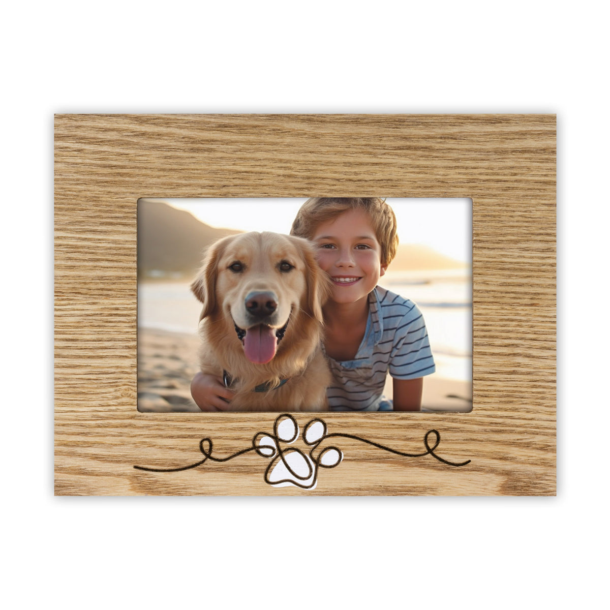 ZEP Manolo 10x15 cm liggend formaat, bruin, tafelfotolijst van hout om neer te zetten