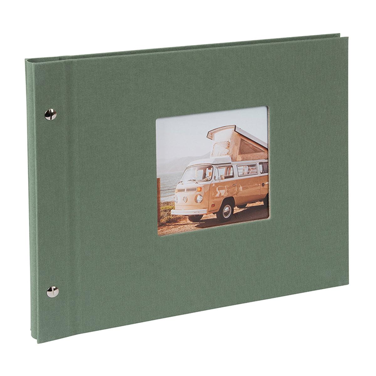 Goldbuch Bella Vista 30x25 cm, 40 zwart pagina's, artisjokgroen, schroefalbum