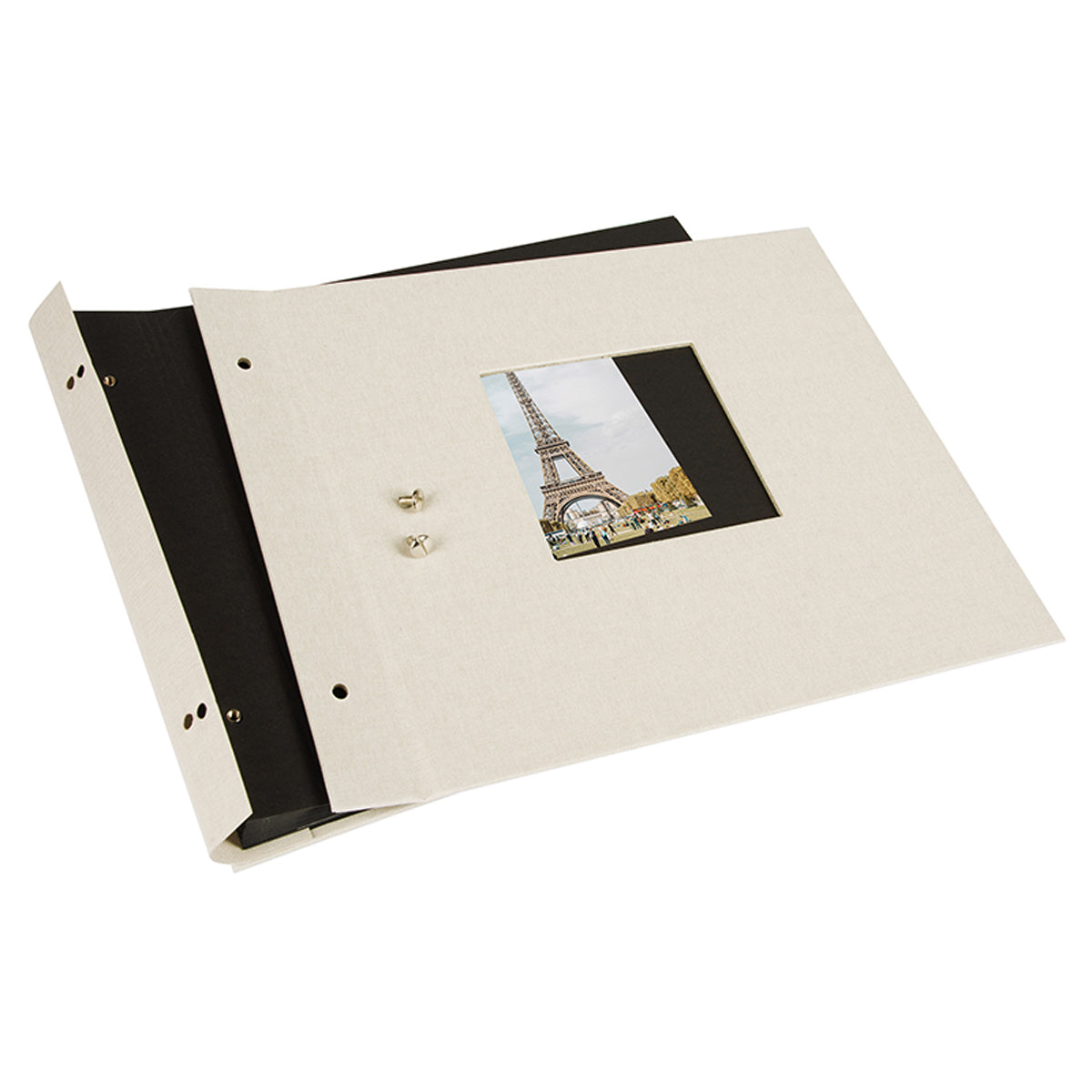 Goldbuch Bella Vista 30x25 cm, 40 zwart pagina's, zandgrijs, schroefalbum