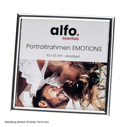 alfo. Emotions 13x13 cm glanzend zilver portretlijst