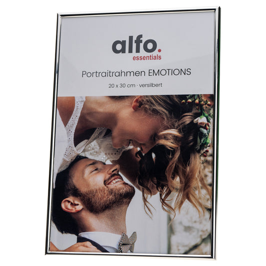 alfo. Emotions 20x30 cm glanzend zilver portretlijst
