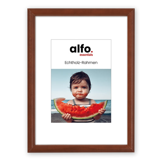 alfo. Rondo 30x40 cm lichtbruin, houten fotolijst