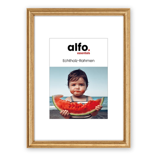 alfo. Rondo 20x30 cm goud, houten fotolijst