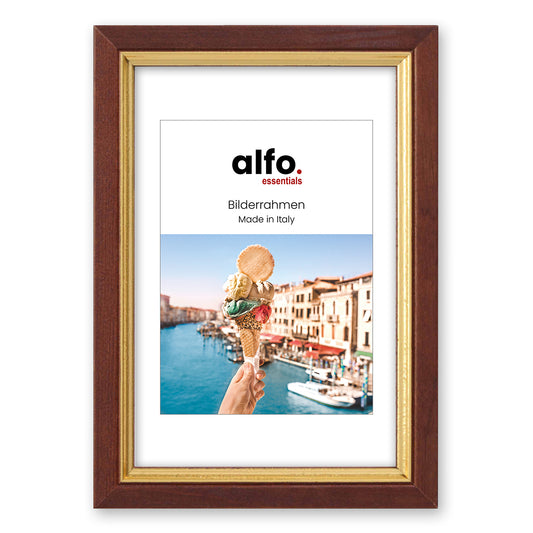 alfo. Messina 18x24 cm bruin-goud houten fotolijst