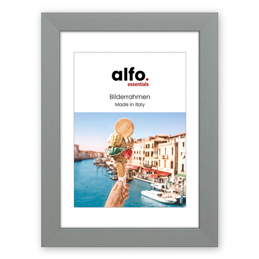 alfo. Amalfi 15x20 cm, grijs houten fotolijst