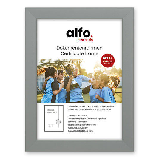 alfo. Amalfi A4, grijs houten fotolijst