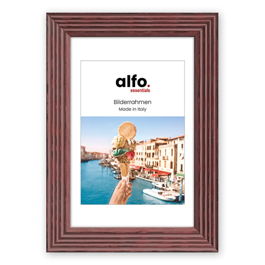 alfo. Arezzo 13x18 cm rood, houten fotolijst