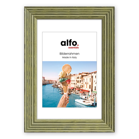 alfo. Arezzo 15x20 cm groen, houten fotolijst