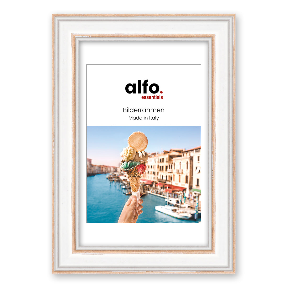 alfo. Florenz 20x30 cm wit, houten fotolijst