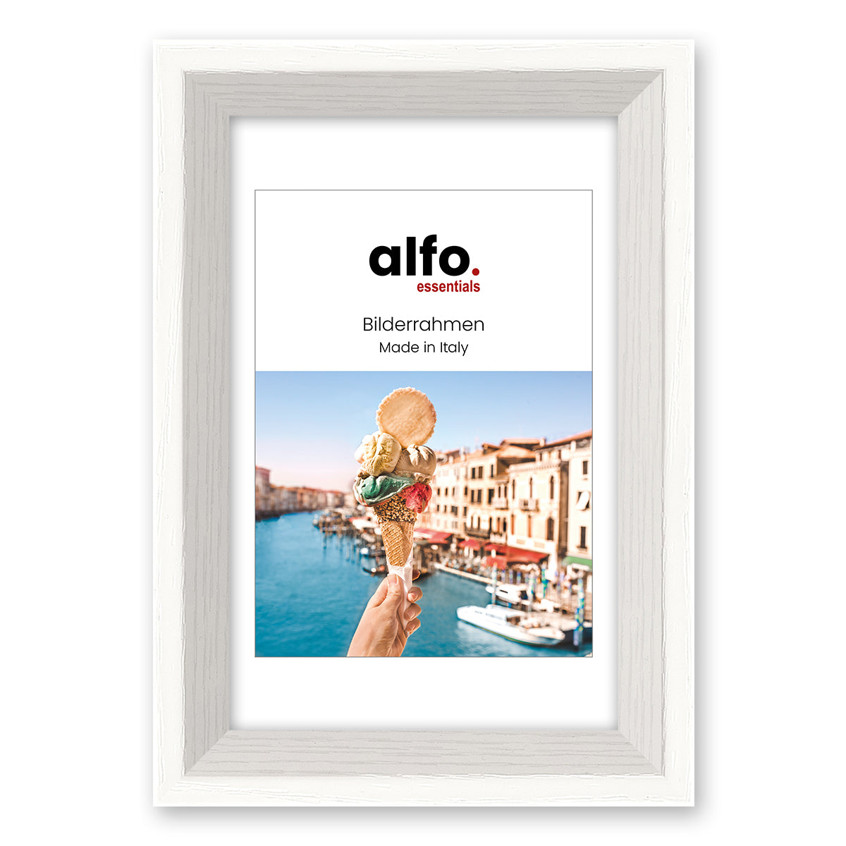alfo. Orvieto 15x20 cm wit, houten fotolijst