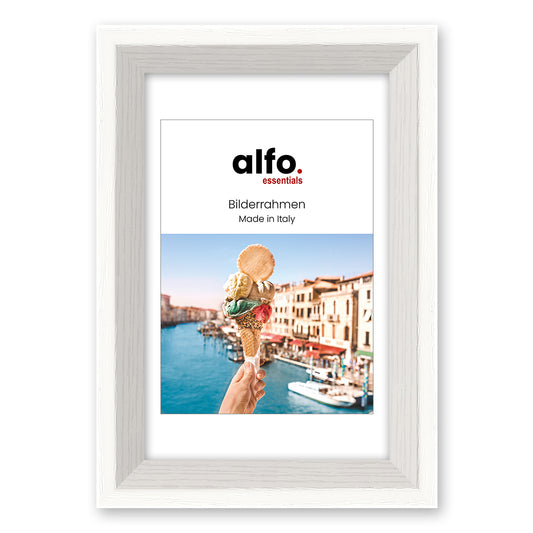 alfo. Orvieto 15x20 cm wit, houten fotolijst
