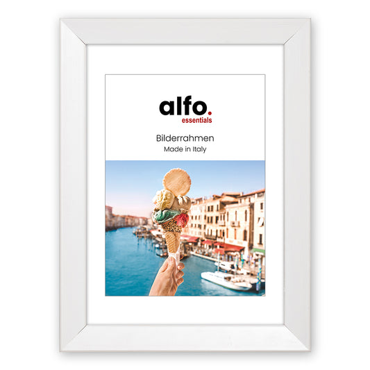alfo. Nina 10x15 cm wit, houten fotolijst