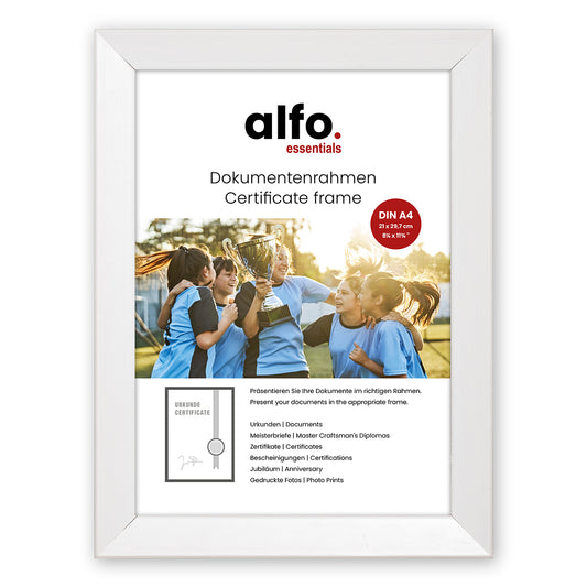 alfo. Nina DIN A4 wit, houten fotolijst