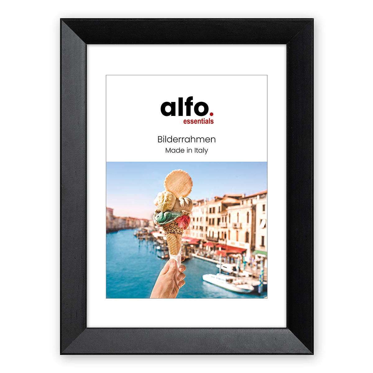 alfo. Nina 18x24 cm zwart, houten fotolijst