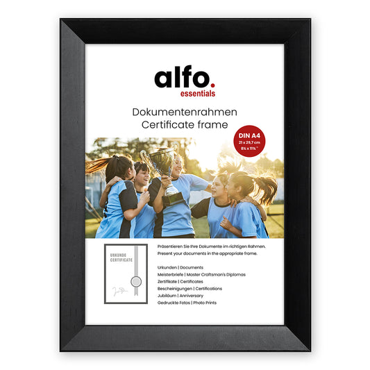 alfo. Nina DIN A4 zwart, houten fotolijst