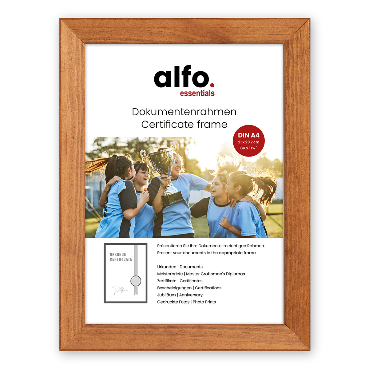 alfo. Nina DIN A4 bruin, houten fotolijst