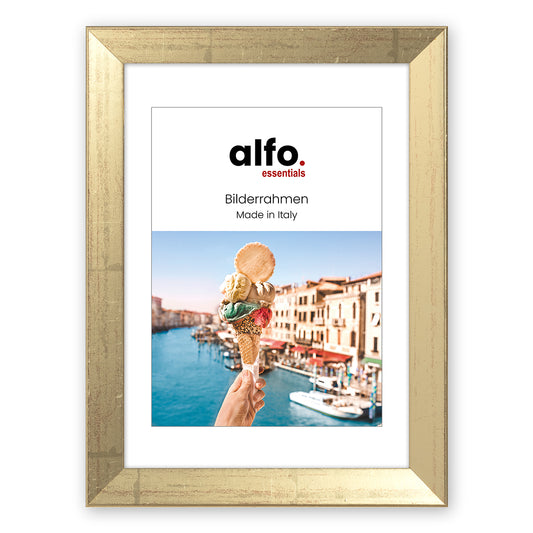 alfo. Nina 10x15 cm goud, houten fotolijst
