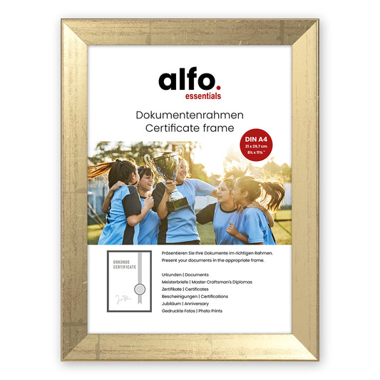 alfo. Nina DIN A4 goud, houten fotolijst