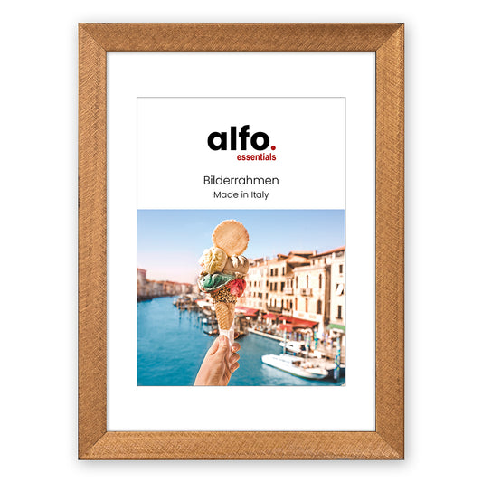 alfo. Gela 15x20 cm brons, houten fotolijst