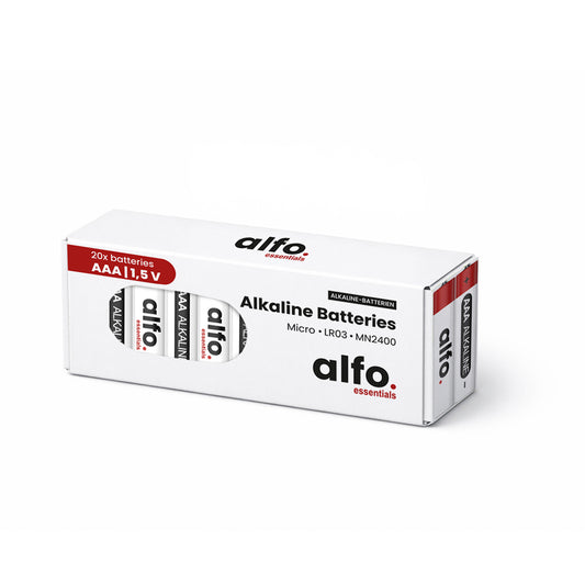 alfo. Alkaline batterij Micro AAA/LR03, verpakking van 20