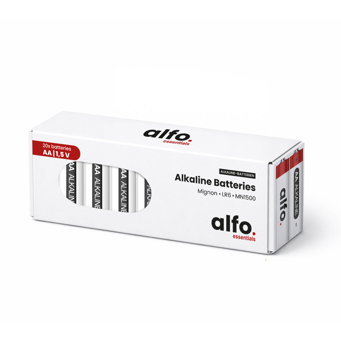 alfo. Alkaline batterij Mignon AA/LR6, verpakking van 20