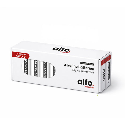 alfo. Alkaline batterij Mignon AA/LR6, verpakking van 20