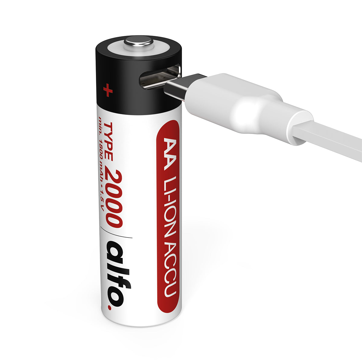 alfo. Li-Ion accu Mignon AA/LR6, verpakking van 4 (1800mAh)