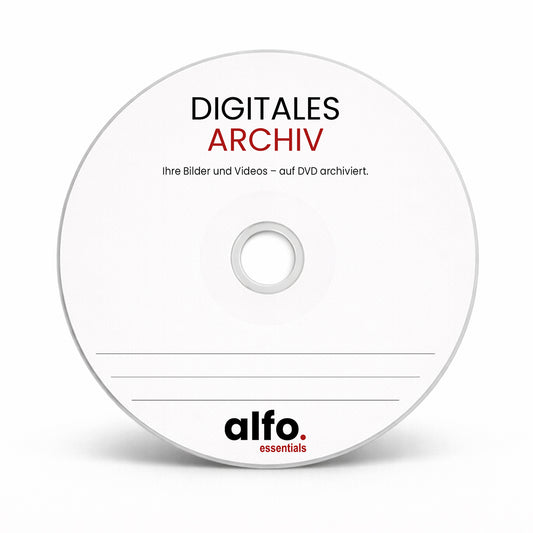 alfo. DVD-R in papieren vensterhoes, "negatieven-dvd"
