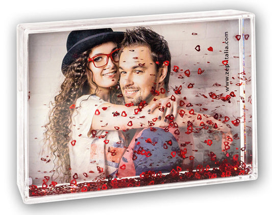 ZEP Shake Frame Heart 10x15 cm, 3D-fotolijst met rode hartjes